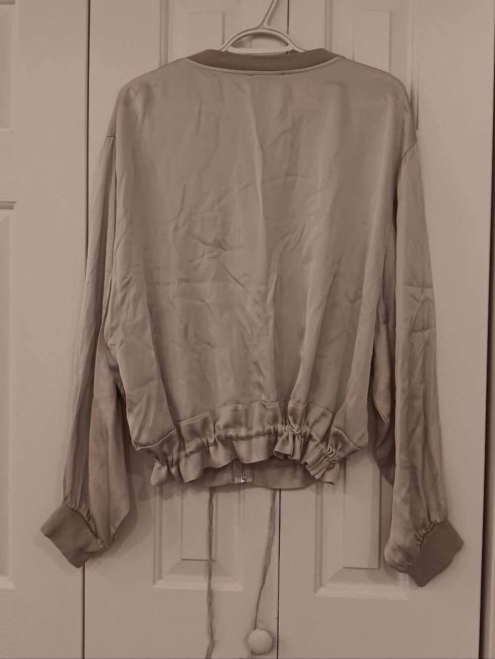 Genuine Silk Bomber Jacket - Made in Italy - Picture 6 of 8